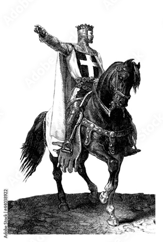 Illustration: Crusader-King-Knight - 11th century Crusader-King-Knight - 11th century