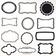 Vector: Vector frame set vintage retro Vector frame set vintage retro