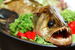 Photo: fried fish with fresh herbs fried fish with fresh herbs