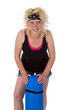 Junge Frau mit Yogamatte