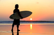 Surfer on sunset