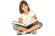 Mädchen liest Buch 14.8.12