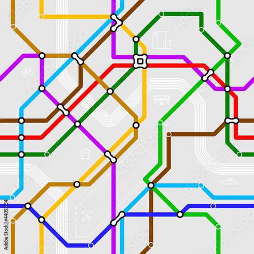 Vector: Seamless metro scheme Seamless metro scheme