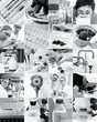 Scientists and their toys, collage