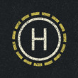 Helicopter landing pad, vector, EPS8