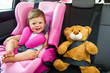 baby girl smile in car
