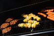 Summer Meal Cooking On An Outdoor Grill