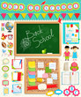 Back to school scrapbook elements.