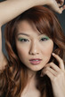 Portrait of sexy young Chinese woman with eye shadow