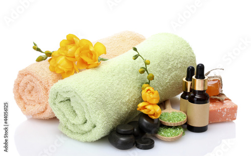 Foto: Spa setting isolated on white Spa setting isolated on white