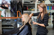 Woman Getting a New Hairstyle