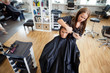 Woman Getting a Hair Cut