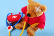 teddy bear is ill