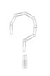 Close-up of paper clip forming question mark over white background
