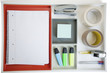 Close-up of office equipments