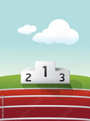 Vector: podium sport on grass and track running vector podium sport on grass and track running vector