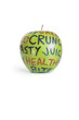 Photo: Close-up of a granny smith apple with orthographic text over white background Close-up of a granny smith apple with orthographic text over white background