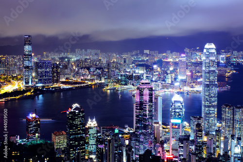 Photo: Hong Kong cityscape at night Hong Kong cityscape at night