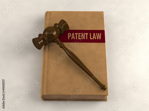 Illustration: Gavel on a patent law book Gavel on a patent law book