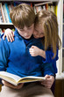 In the library
