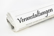 Veranstaltungen Zeitungsrolle