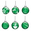 Weihnachtskugel Christbaumschmuck Set grün Ornamente
