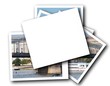 Empty photo frame isolated on white background