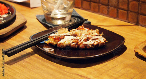 Photo: Piece of Okonomi-yaki, Japanese Pancake Piece of Okonomi-yaki, Japanese Pancake