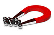 Ilustración: horseshoe magnet, attractive concept horseshoe magnet, attractive concept