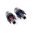 Foto: PV Stecker 4mm2 plus minus freigestellt PV Stecker 4mm2 plus minus freigestellt