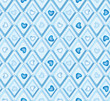 seamless vector pattern with white and blue diamonds