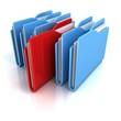 document office folders on white background