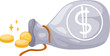 bag of gold coins