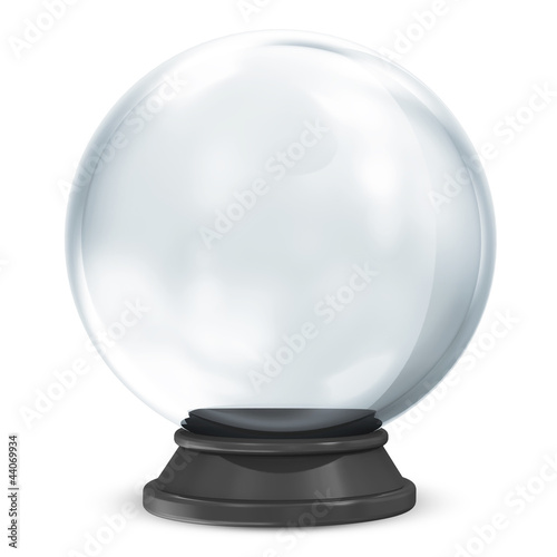 Illustration: Empty Crystal Ball isolated on white background Empty Crystal Ball isolated on white background