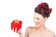 Christmas Lady with a Gift