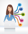 Vector social networking concept