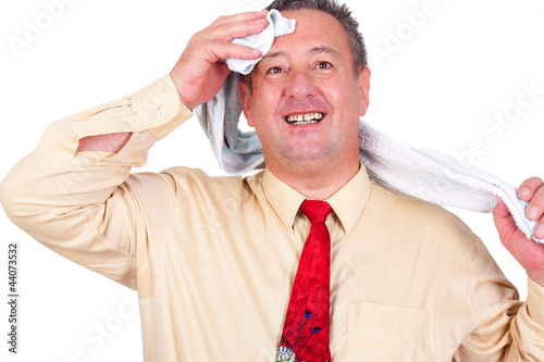 Photo: Businessman with towel Businessman with towel