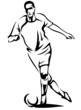 soccer player vector outline