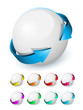 Vector: Sphère logo flèches Sphère logo flèches