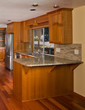 Renovated designer kitchen.