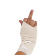 Hand tied elastic bandage