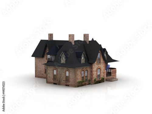 Illustration: Puppenhaus aus Pappe Puppenhaus aus Pappe