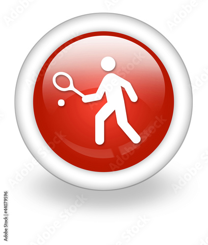 Illustration: Light Red Icon "Tennis" Light Red Icon "Tennis"