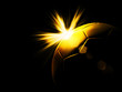 a gold soccer ball