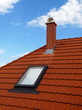 Fenetre de toit sur toiture de tuiles