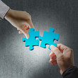 puzzle in business hand