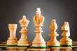 wooden chess pieces