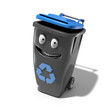 POUBELLE 3D BLEUE
