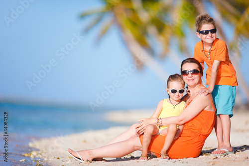 Photo: Beautiful family on a beach Beautiful family on a beach