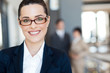 smart young businesswoman closeup portrait